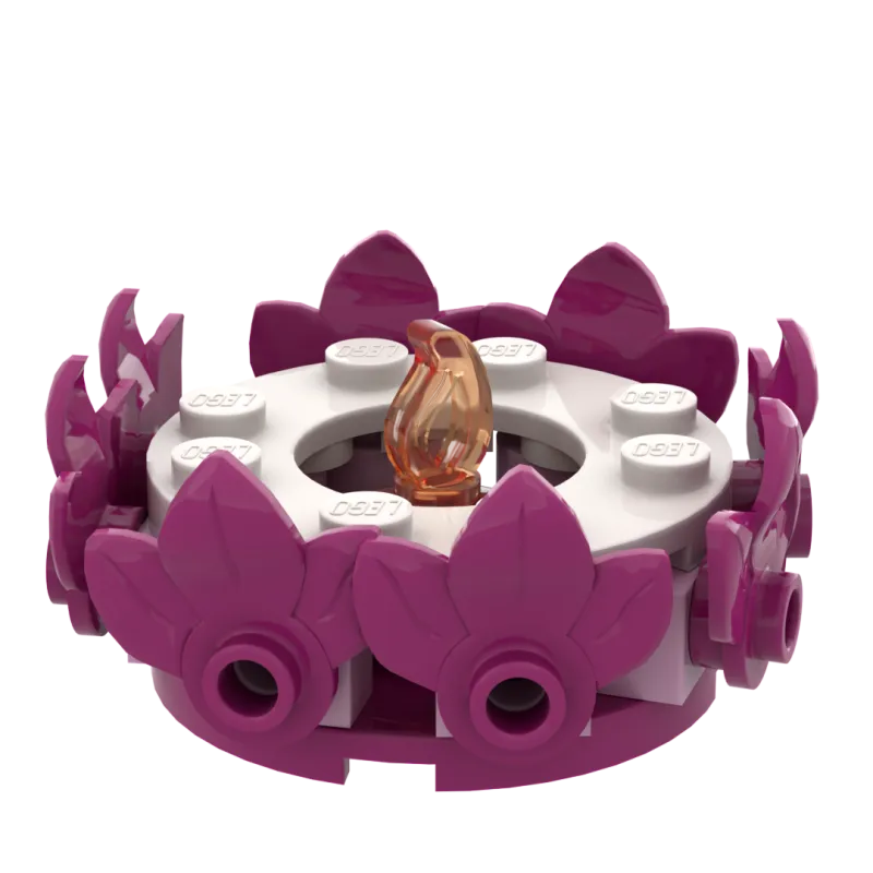 Magenta Flower Candle
