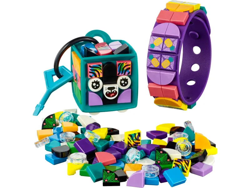 Neon Tiger Bracelet & Bag Tag